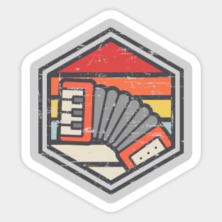 Retro Badge Accordion Light Sticker